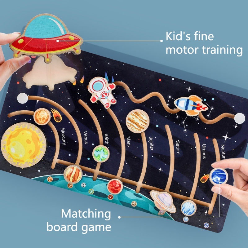 GeeToy Educational Toys Eight Planets Outer Space Solar System Jigsaw ...