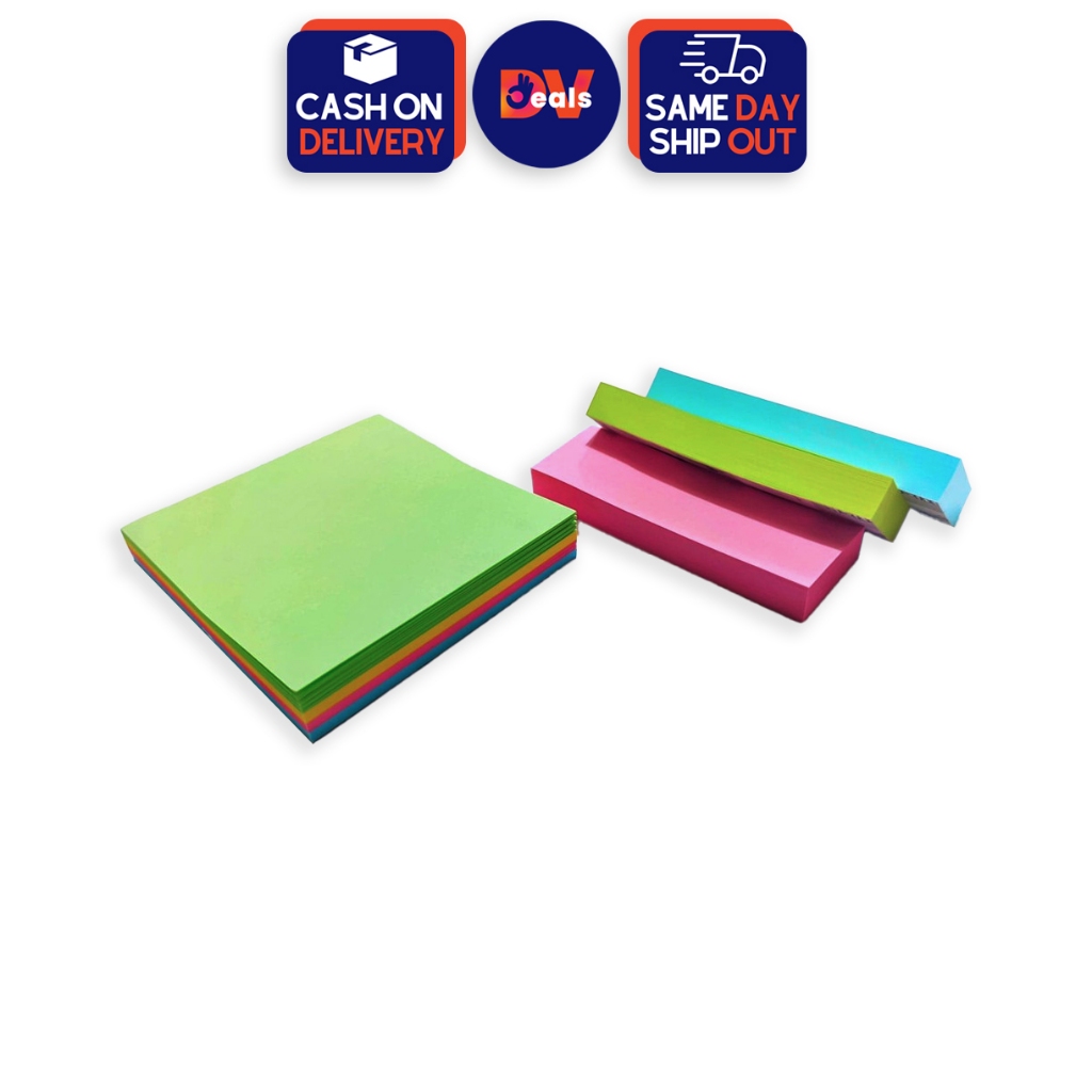 DVDeals Sticky Notes Assorted Color 100 Leaves Note Sticky Paper ...
