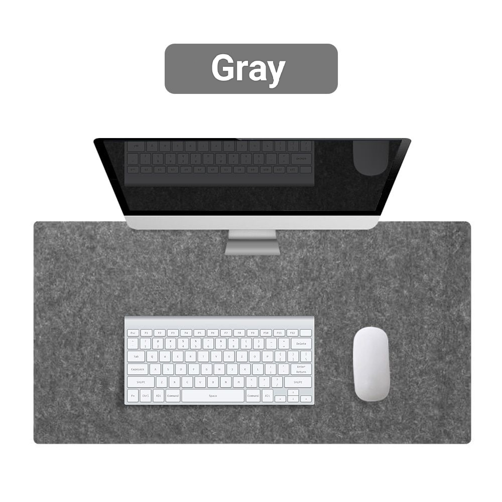 TIERNO Felt Desk Pad Office Desk At Extra Large Gray Ouse Pad Non - View #8