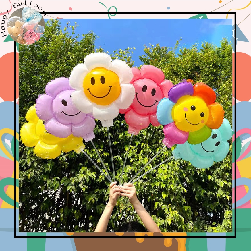 Baloons Birthday Party Decorations Daisy Balloon Tow Bar Flower Balloon ...