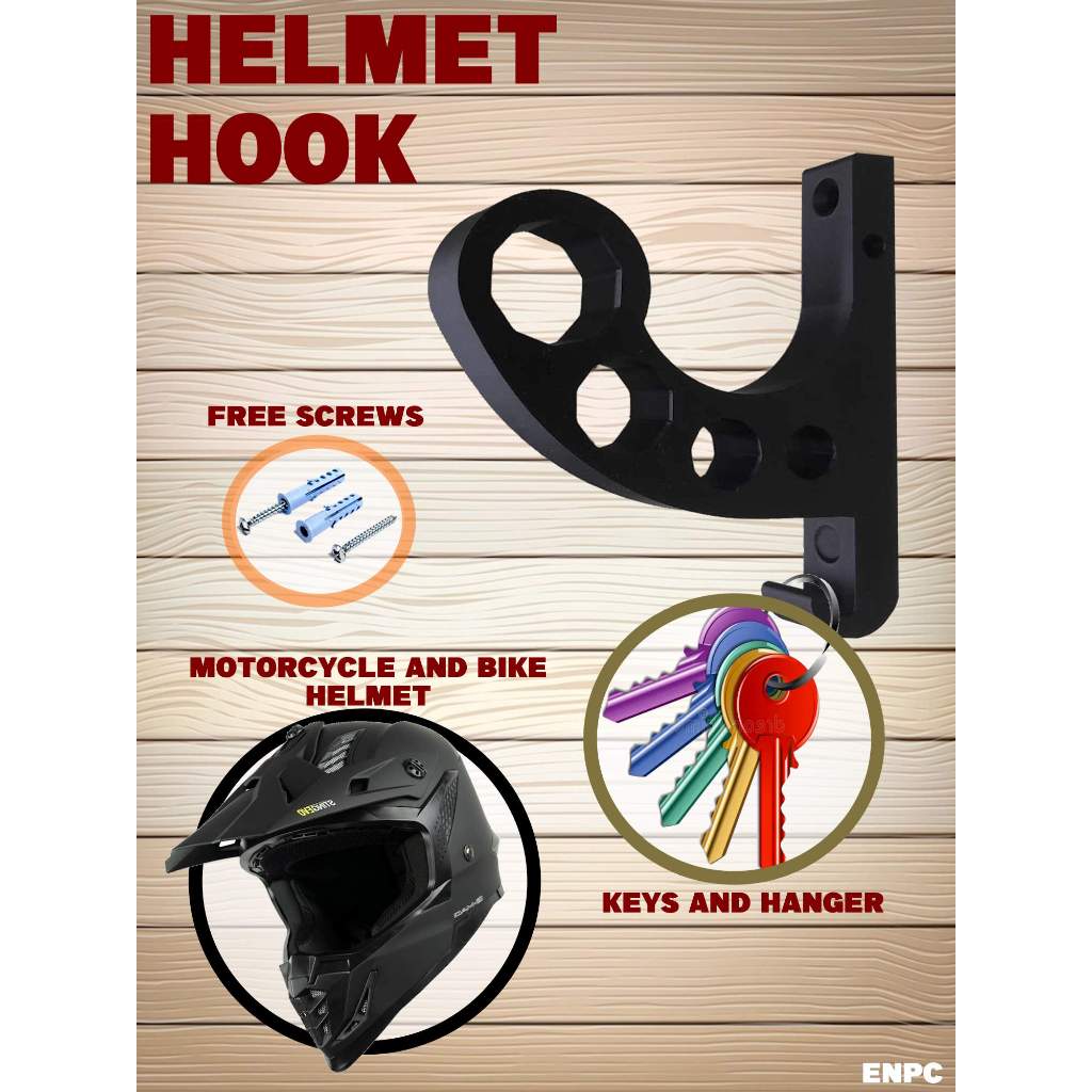 Universal Helmet Hook Holder FREE SCREWS Shopee Philippines