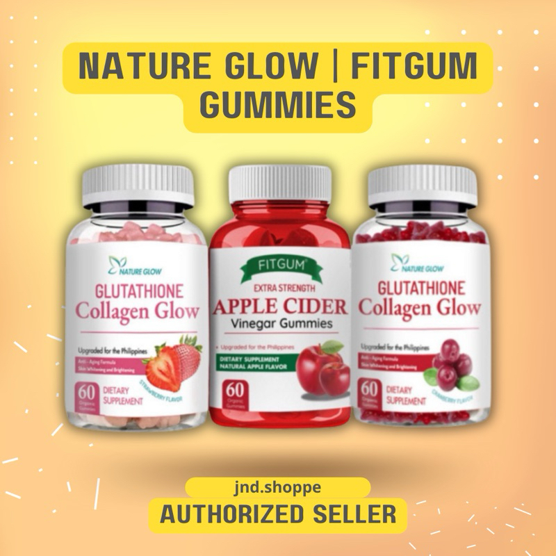 Nature Glow Glutathione Collagen Glow 60gummies Anti Aging Whitening Skin Gummies Shopee