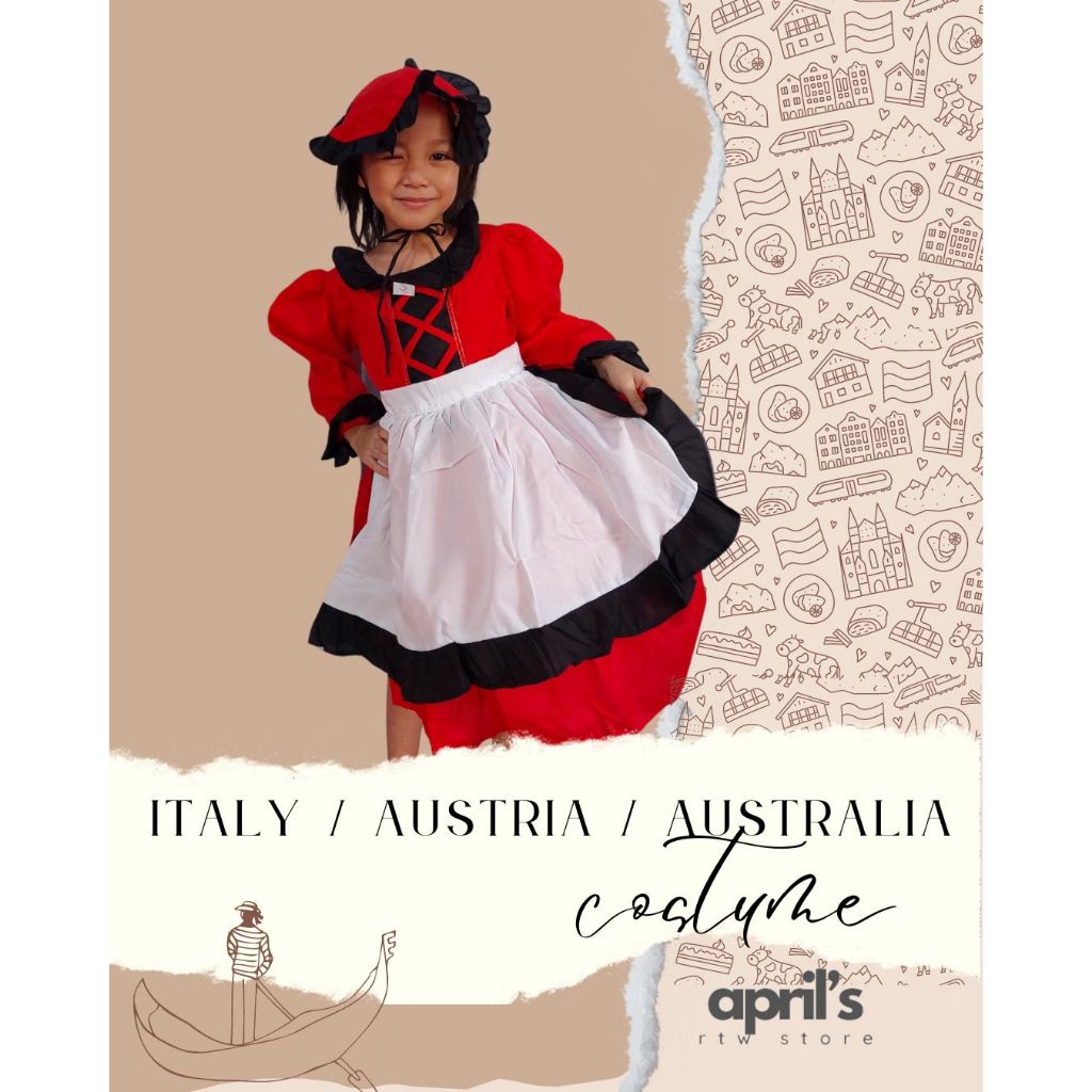 United Nations Costume Set For Girls - Australia / Austria / Italy ...