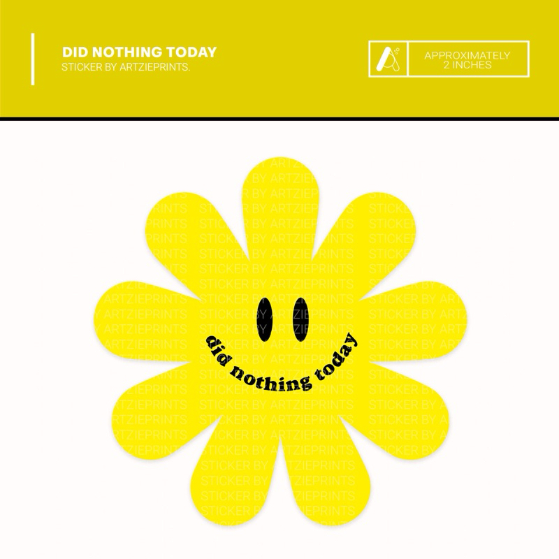 Did Nothing Today Sticker | Matte Laminated Waterproof | For : Laptop ...