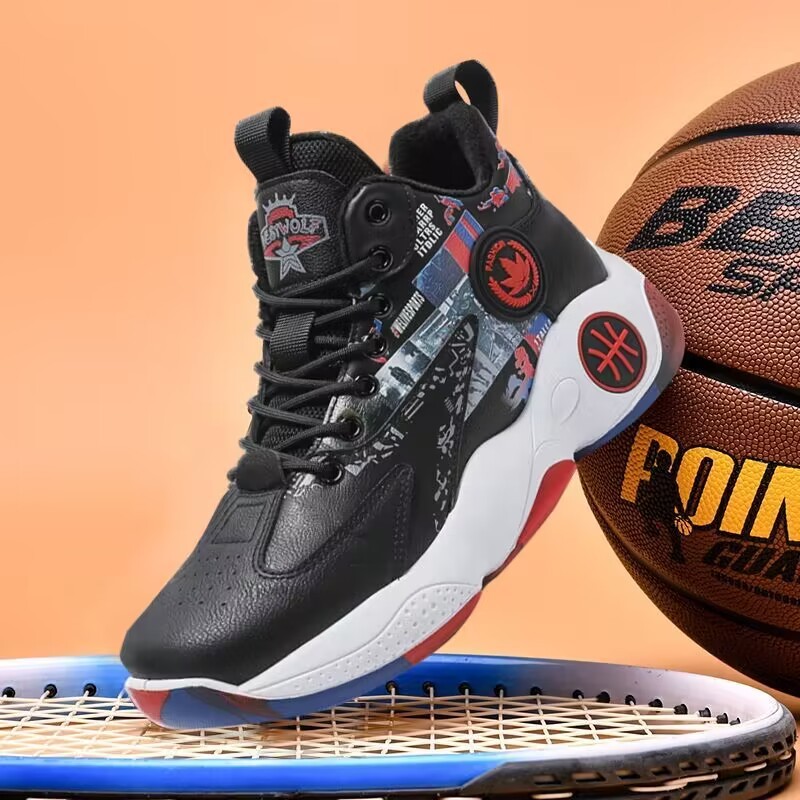 [High Quality] Professional Basketball Shoes Training Sports Shoes  Breathable Casual Shoes High Top