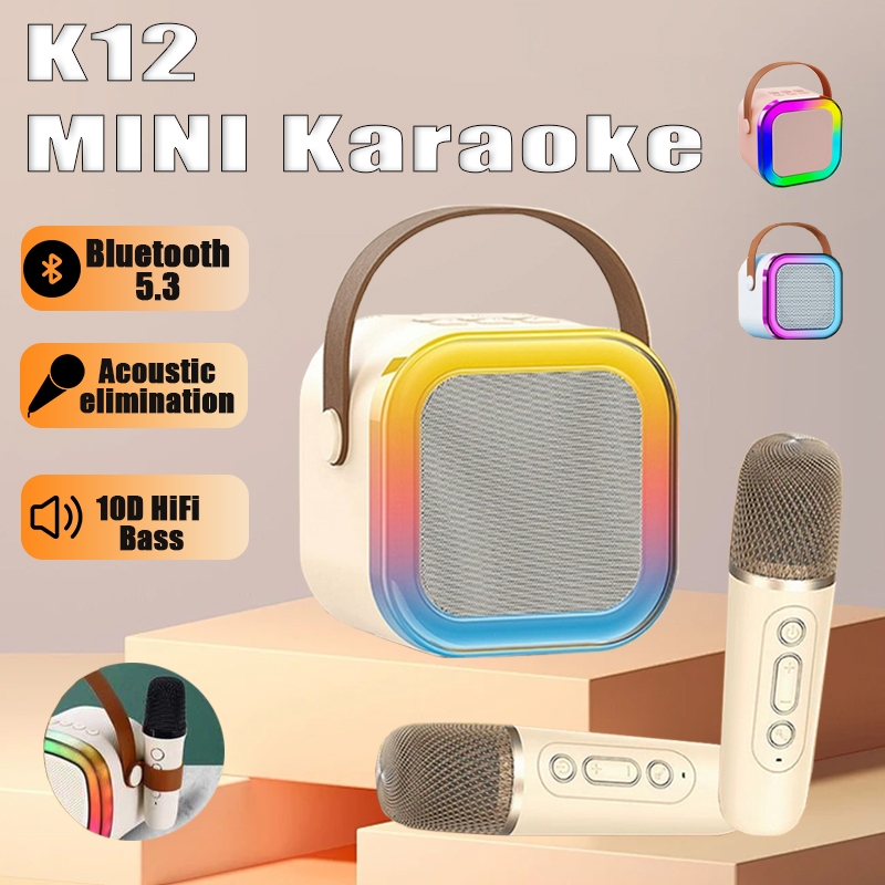 Mini karaoke Bluetooth speaker K12 with Microphone Portable Videoke