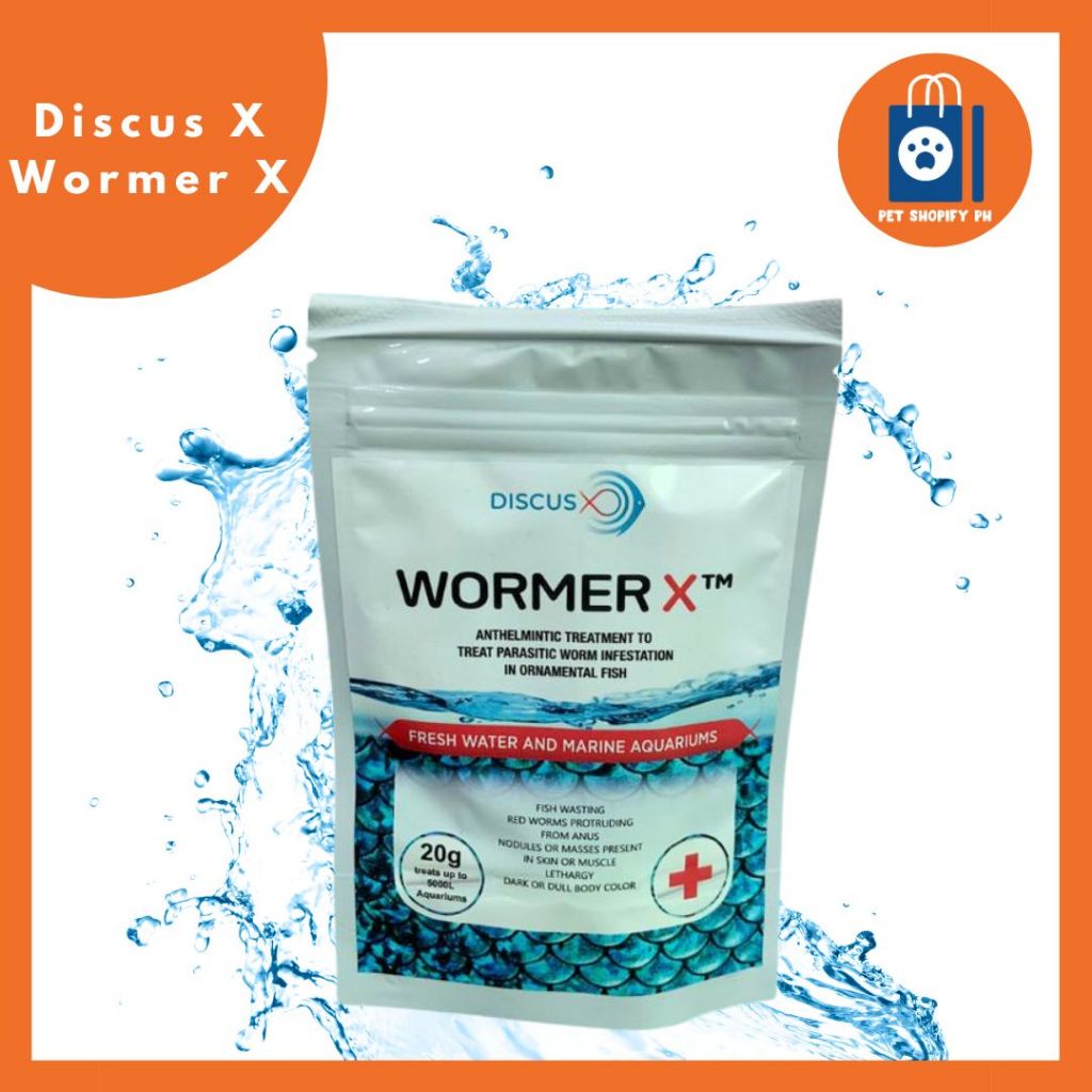 Image showcasing Aquarium Discus X Wormer X for FISH TREATMENT / Fish Medicine Fresh ...