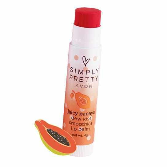 Avon Simply Pretty Dew Kiss Smoothies Lip Balm 4g Juicy Papaya