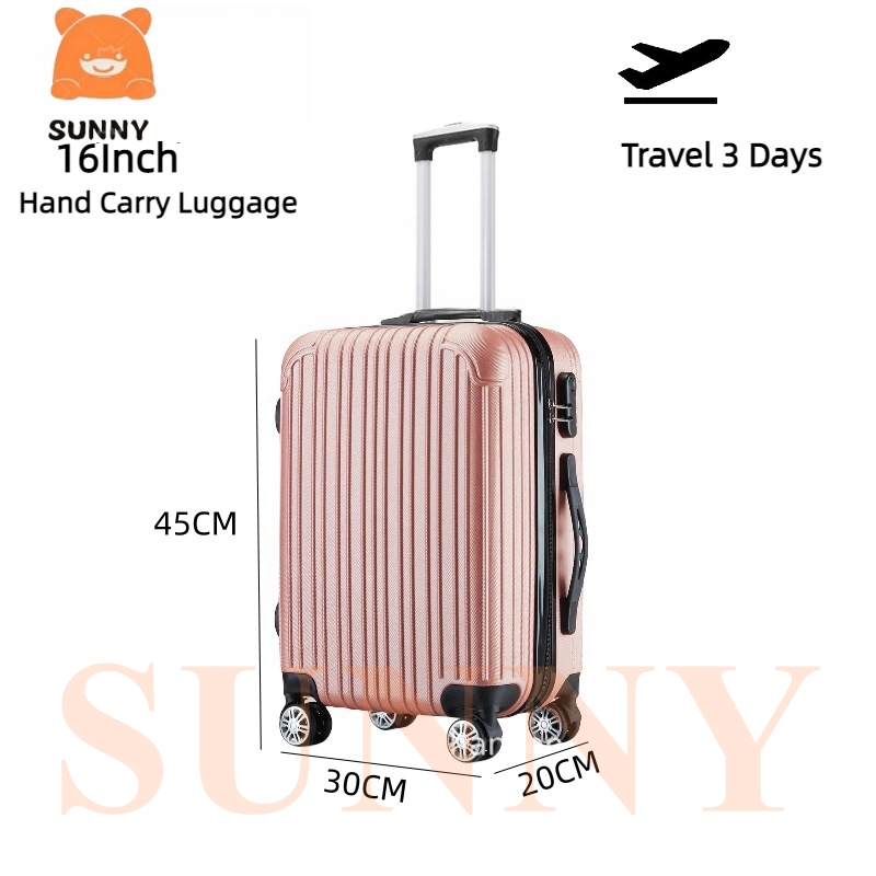 （SUNNY)LuggageTravel Bag16/18/20 INCH 7KG Lightweight Luggage Malita Travel  Bag 4wheel360HardShell