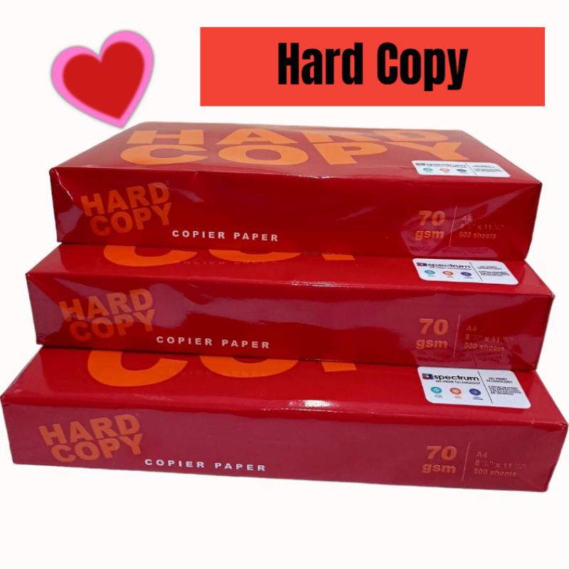 Hard Copy Bond Paper Copy Paper Short A4 Long Short 70gsm 500sheets Substance 20 Shopee 2685