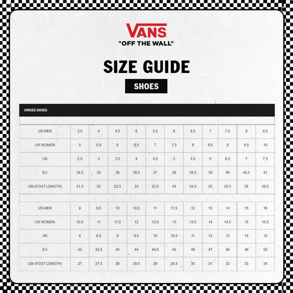 Guide taille vans old skool 2025