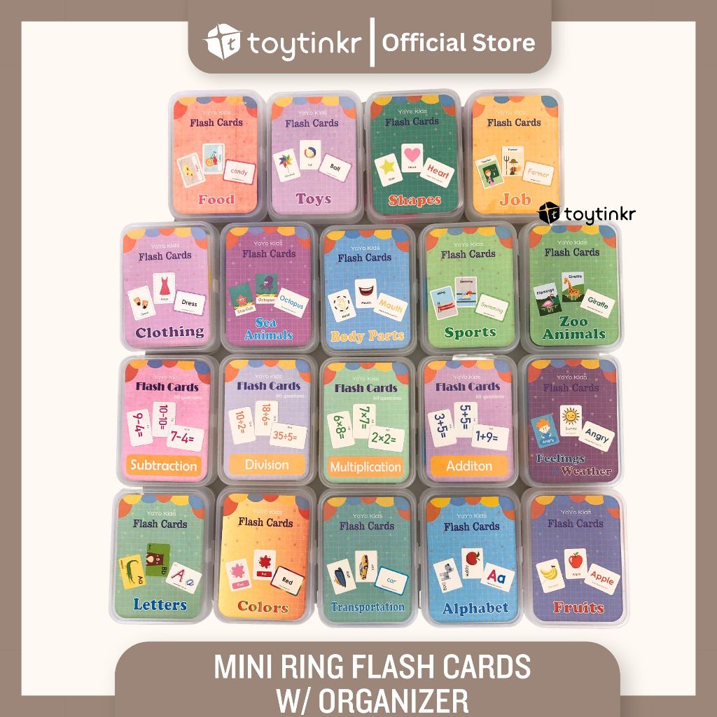 Mini Ring Flashcards w/ Organizer by Toytinkr | Shopee Philippines