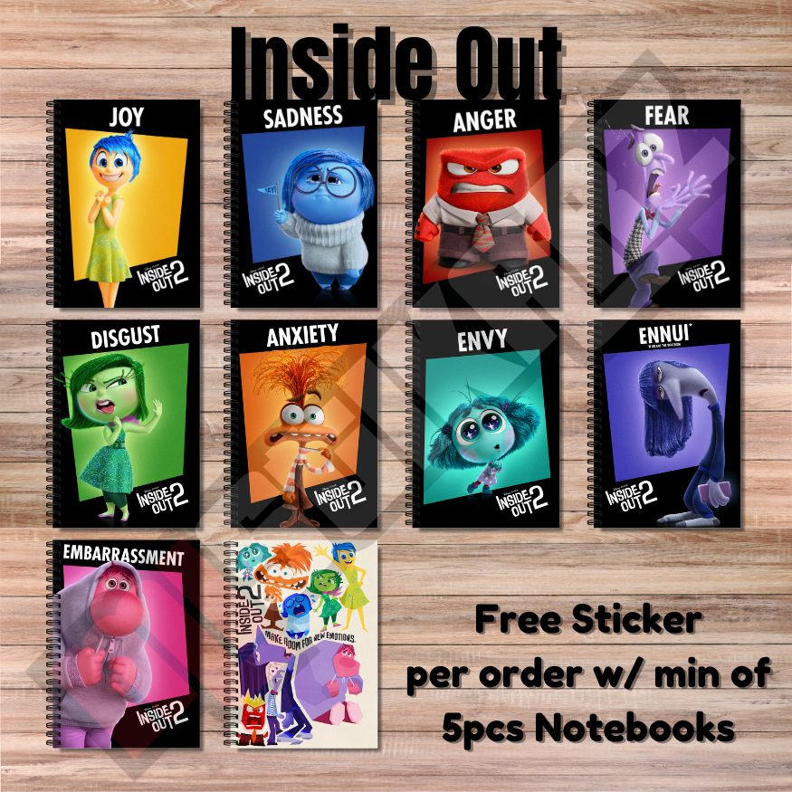 Inside Out Inspired/Customize Notebook with Free Sticker | Shopee ...