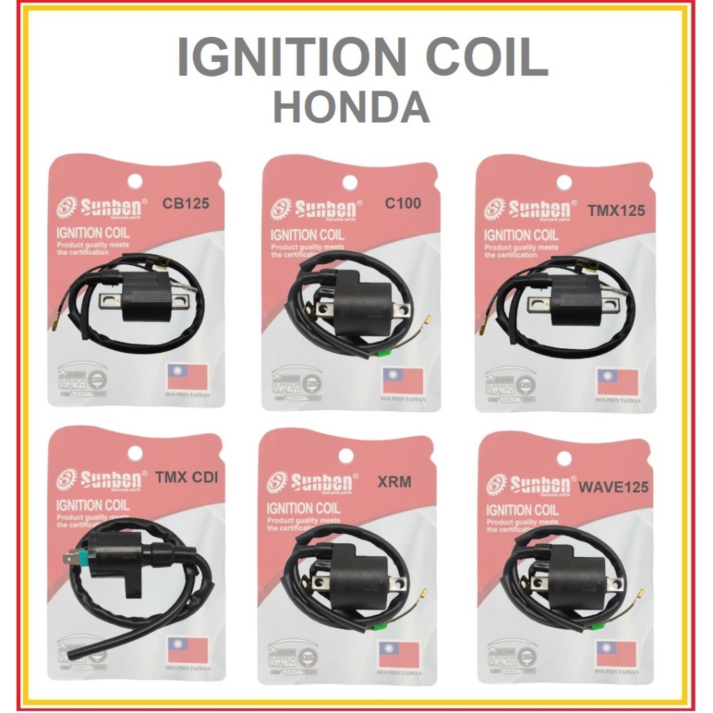 IGNITION COIL SUNBEN FOR HONDA CB125 C100 TMX CDI TMX125 WAVE100 ...