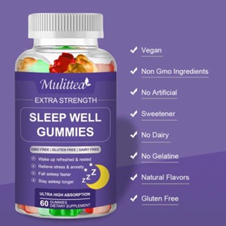 Mulittea SLEEP WELL GUMMIES Sleep Improvement Aid Relax Anti Anxiety ...