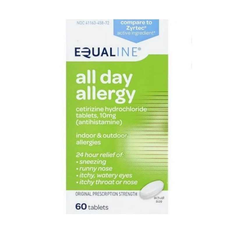 Authentic USA Equaline All Day Allergy 24hours Relief Itchy Nose