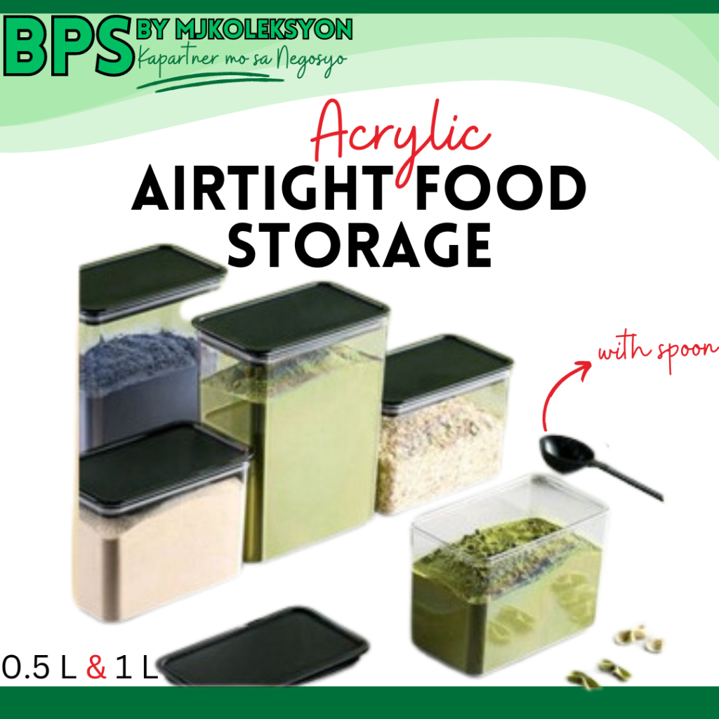 Powder Container for Milktea Iced Coffee Airtight Plastic Food Storage ...