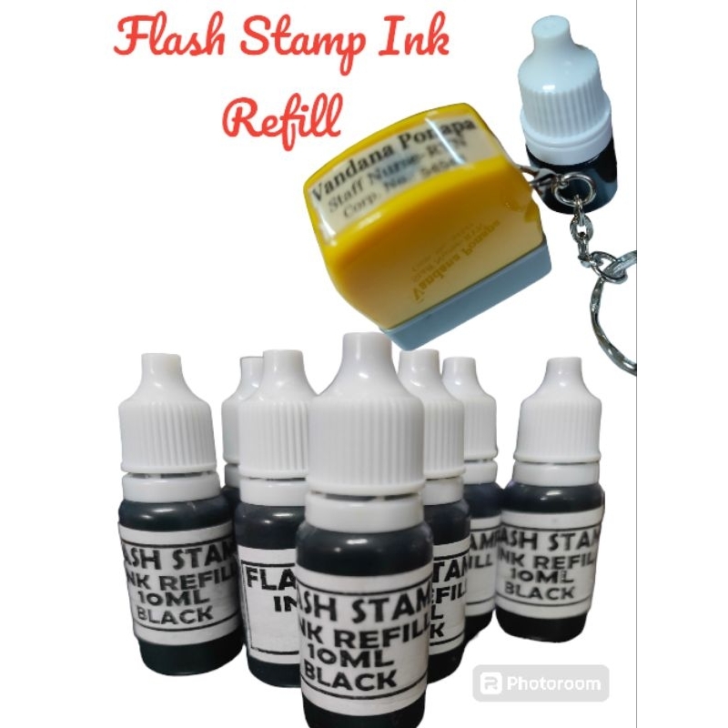 COD FLASH STAMP INK REFILL FOR SELF INKING STAMP 10/5ml | Shopee ...