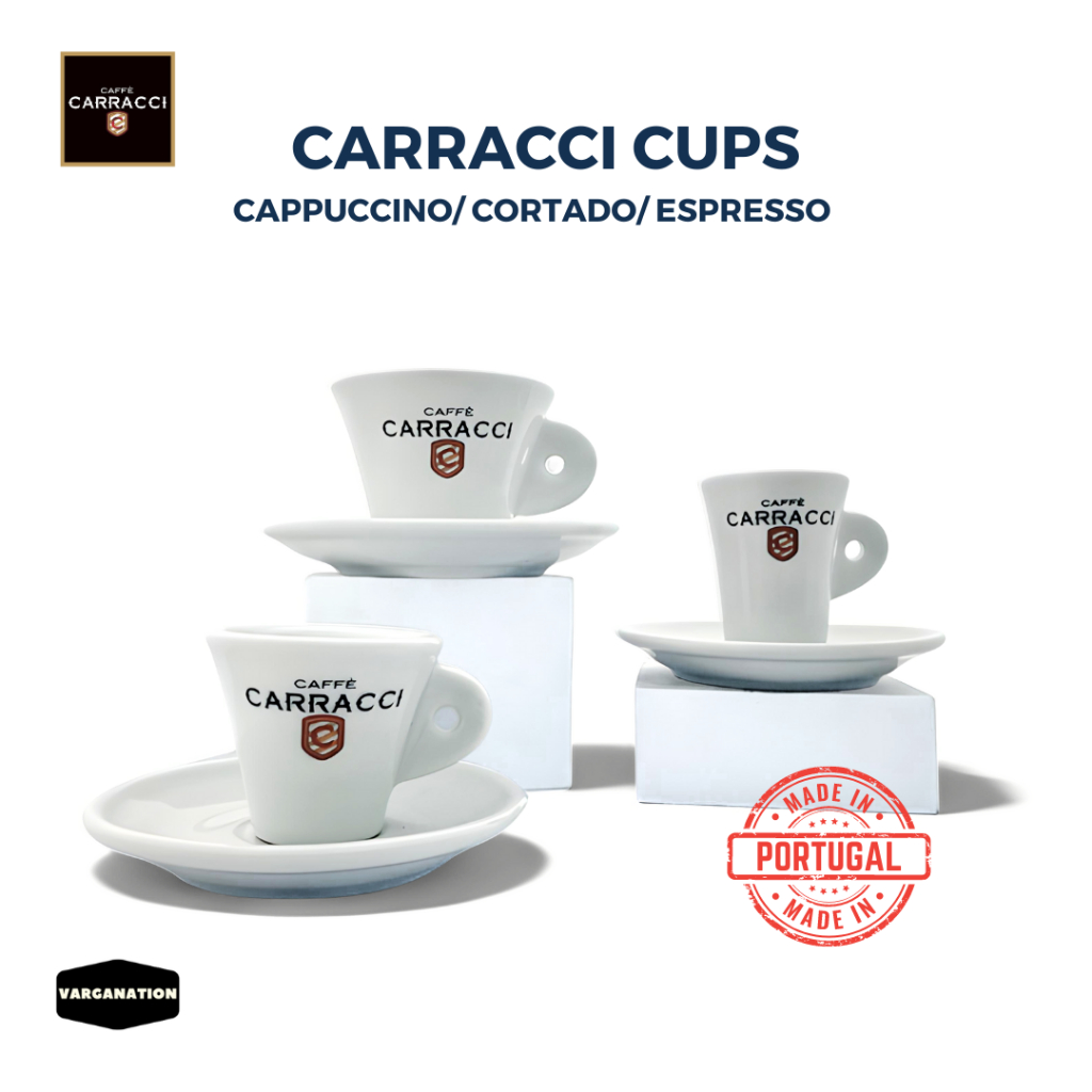 Caffe Carracci Porcelain Cup and Saucer - Holds 110ml of Liquid ...
