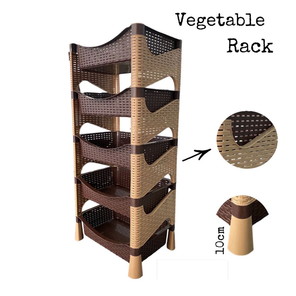 VR-001 Vegetable Organizer Rack plastic rattan rack | Shopee Philippines