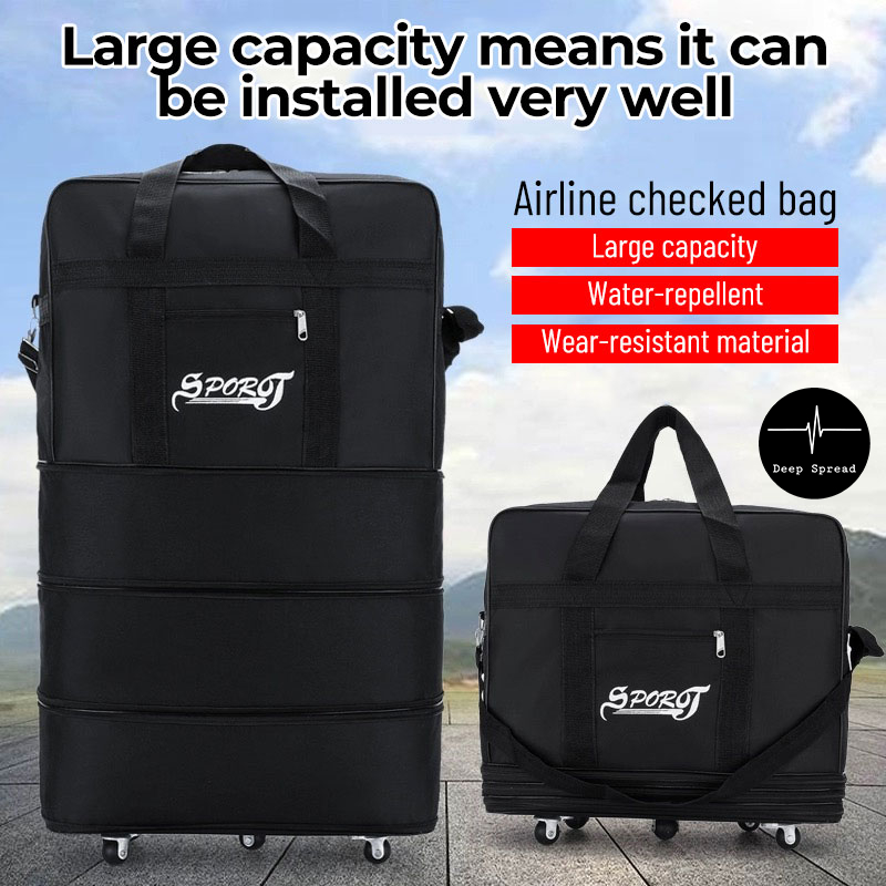 Large capacity duffel bag spinner folding duffel bag airline checked ...