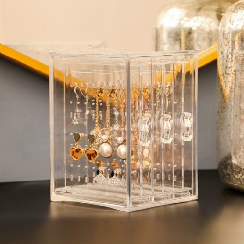 Earrings Transparent Hanging Acrylic Organizer Minimalist Multilayer ...