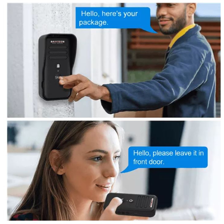 DAYTECH Wireless Intercom Doorbell Waterproof 3000 ft Long Range Two ...