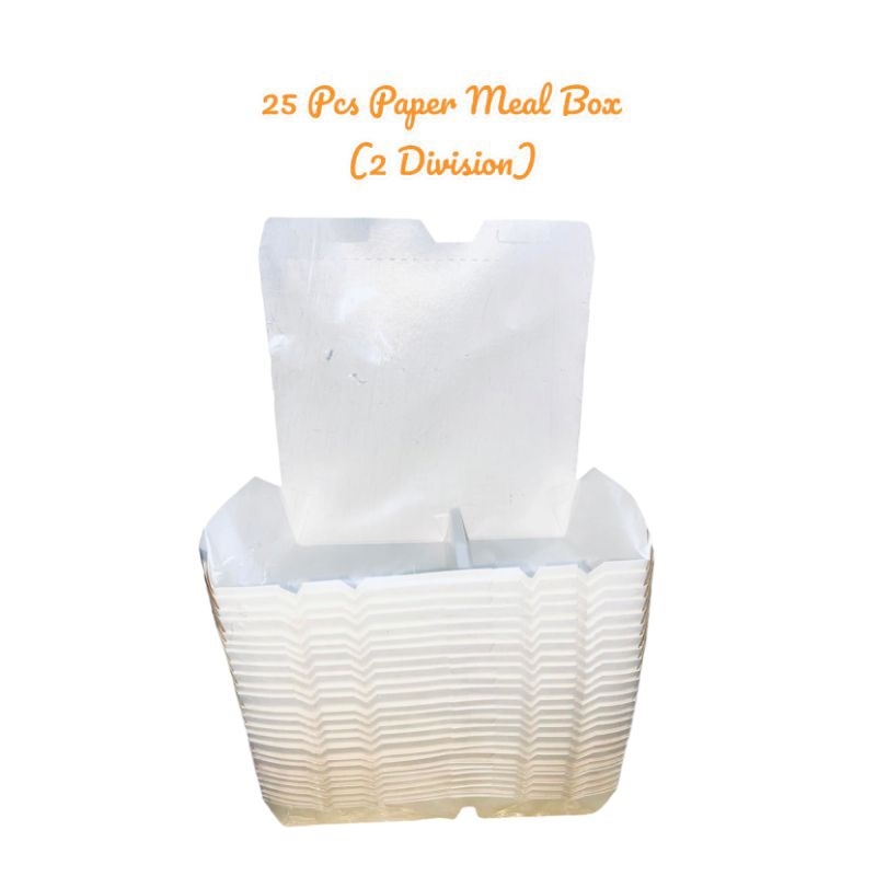 25 Pcs Paper Meal Box Disposable Take Out Food Box LB2 & LB3 | Shopee ...