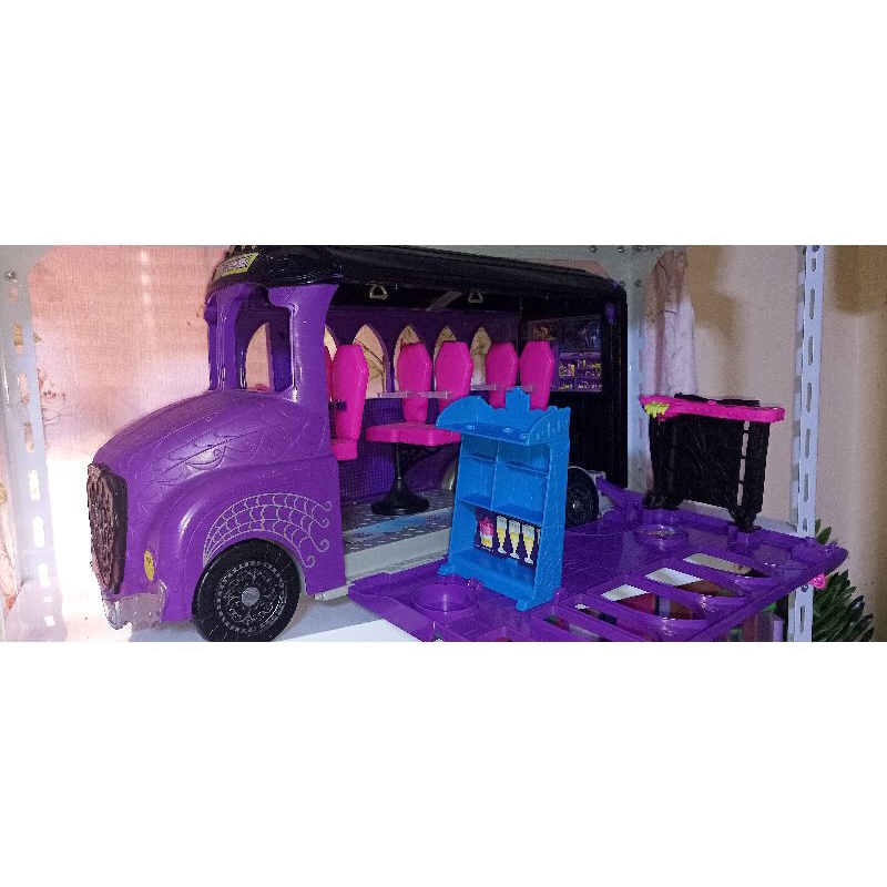 RARE MONSTER HIGH BIG PURPLE DELUXE SCHOOL BUS | Shopee Philippines
