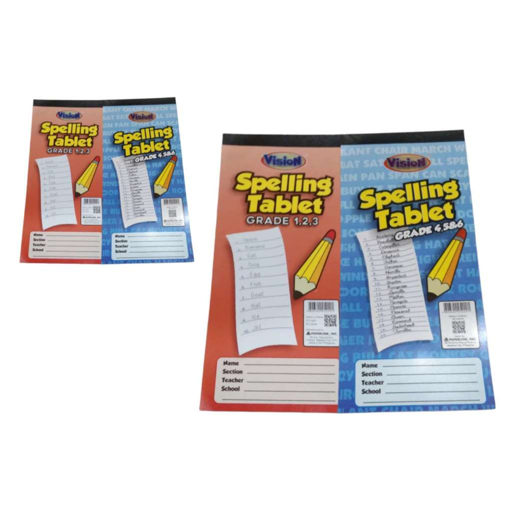 SPELLING TABLET/BOOKLET STATIONARY SCHOOL SUPPLIES | Shopee Philippines