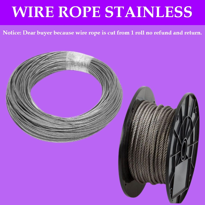 Mago 50-100 Meters 304 Stainless Steel Wire Rope Lifting Cable Steel ...