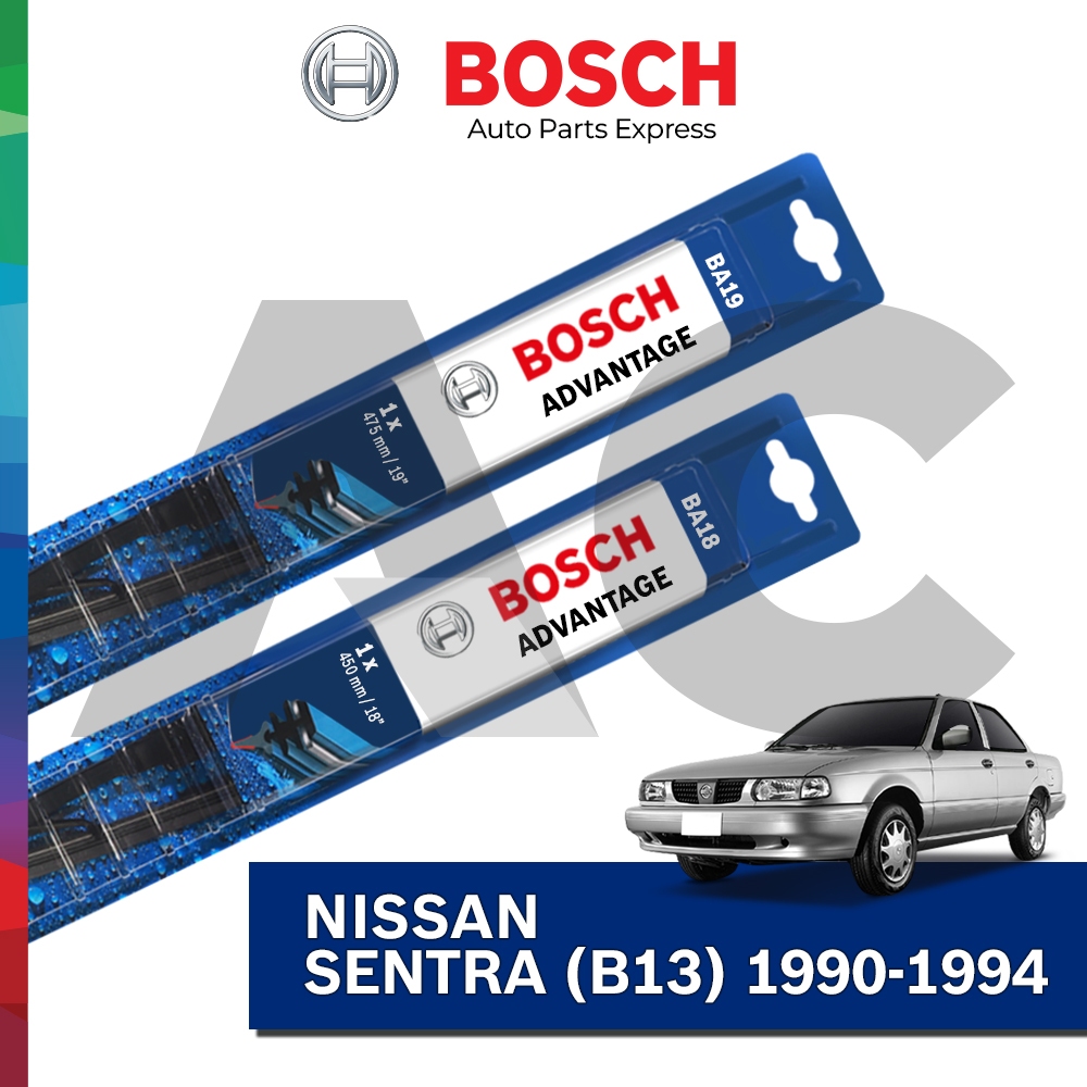 BOSCH ADVANTAGE WIPER SET FOR NISSAN SENTRA (B13) 19901994 (19"/18