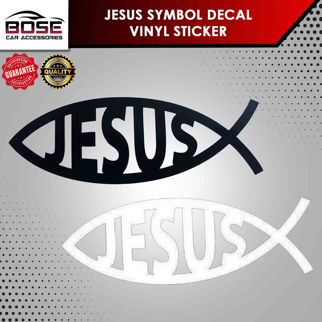 Jesus Symbol Decals Vinyl Stickers High Quality / Black & White ...
