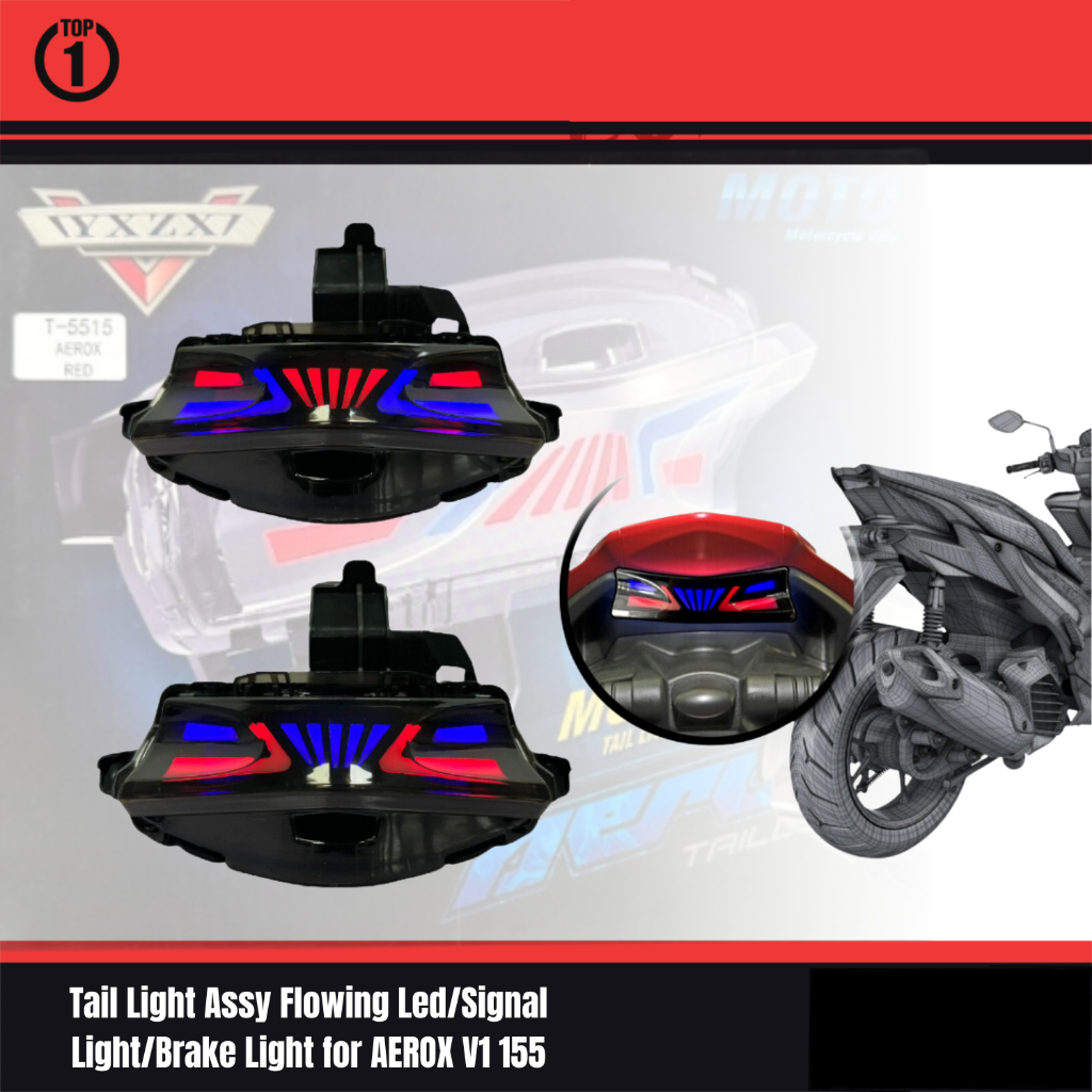 Top1 Racing Tail Light Assy YAMAHA AEROX V1 155 Motorcycle Light/Brake ...