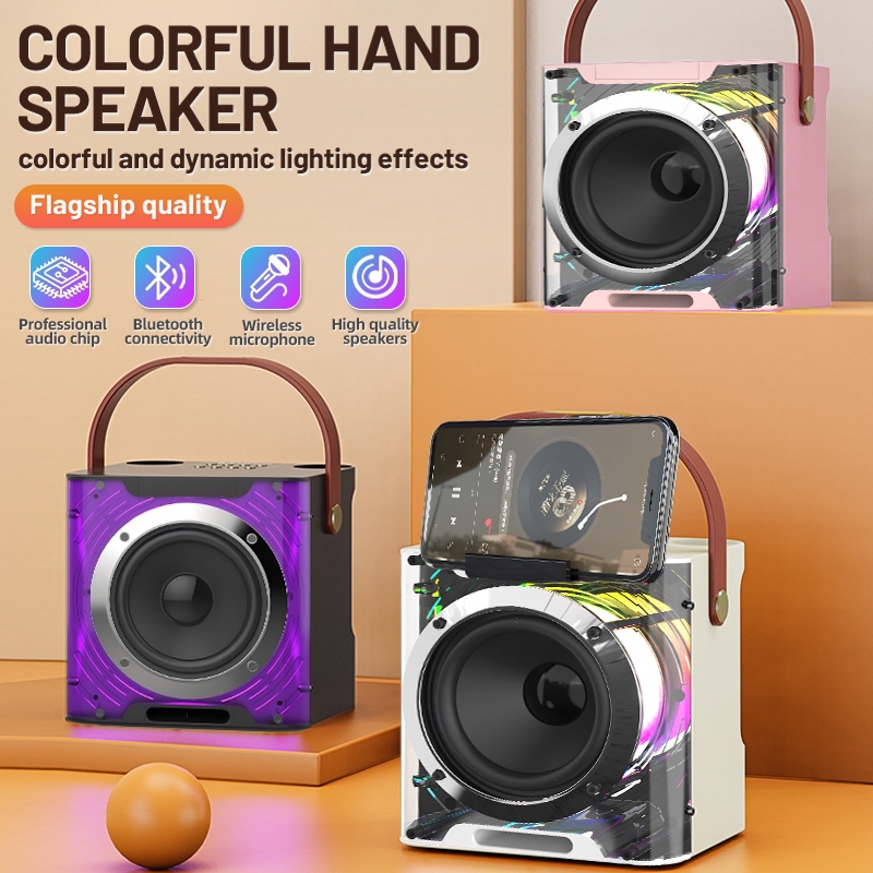 Wireless Bluetooth Dual Microphone Karaoke Speaker 3D with Dual ...