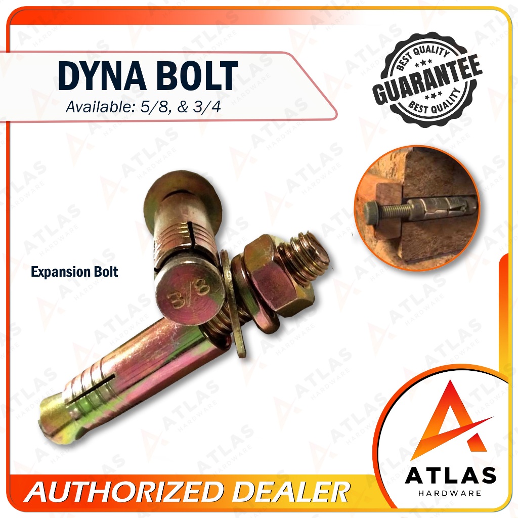 Dyna Bolt / Expansion Bolt Available: 5/8, & 3/4 | Shopee Philippines