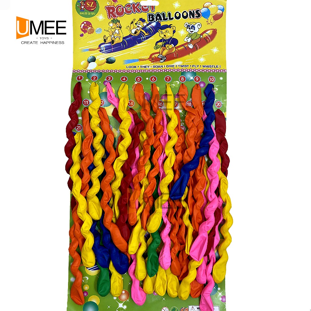 40pcs Party Gift Rocket Long Balloons Pad For Party Gift-Loot bag ...