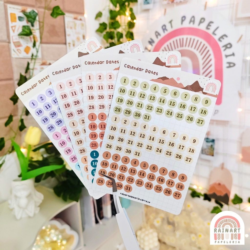 Calendar Dates Sticker Sheet | Planner Sticker | Journal Sticker ...