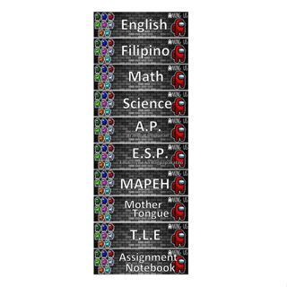 STICKER LABEL NOTEBOOK SUBJECT CHARACTER EASY TO PEEL 1.5X4 INCHES 3MS ...