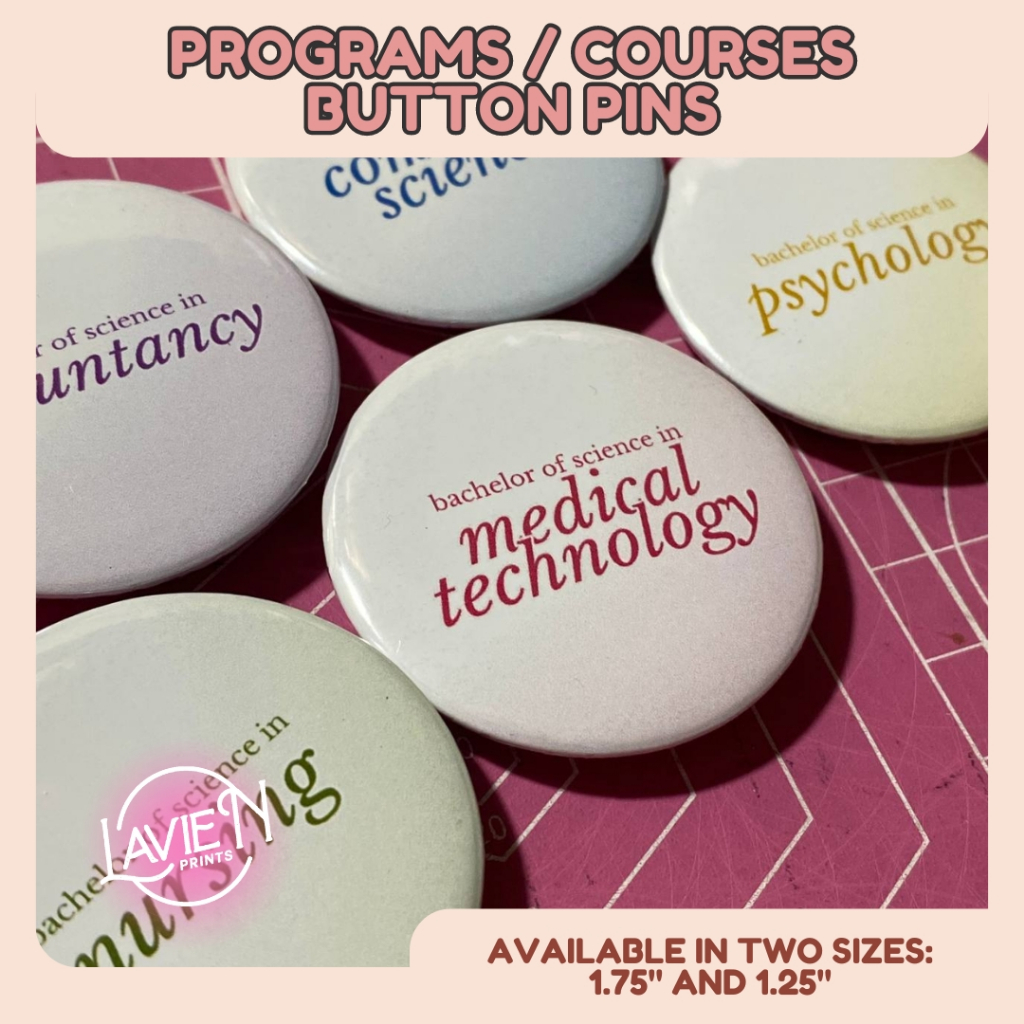 college course degree program button pin - 1.75" | Shopee Philippines
