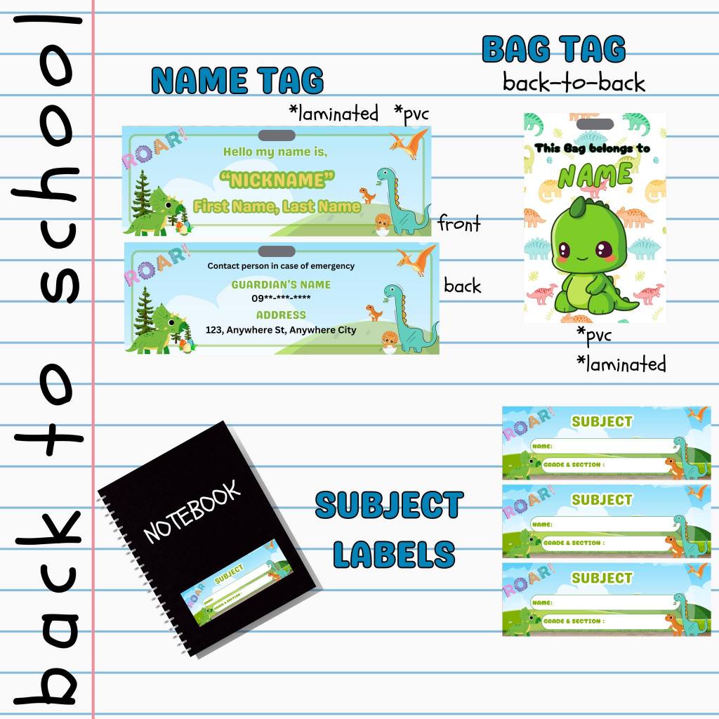 Name Tag/ Sticker Subject Label/ Notebook Label | Shopee Philippines