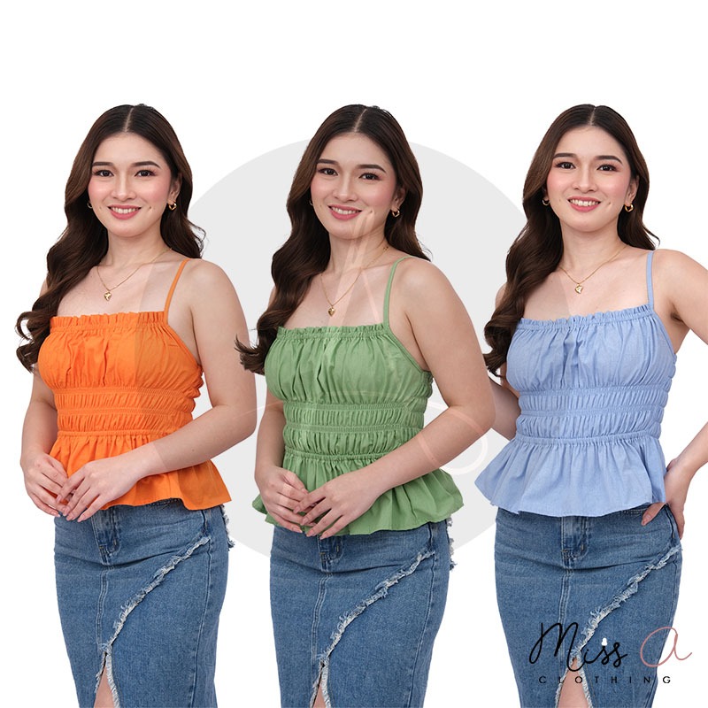 MISS A FASHION BELLORA SEXY STRING COTTON LINEN SMOCKING BACK DAILY ...