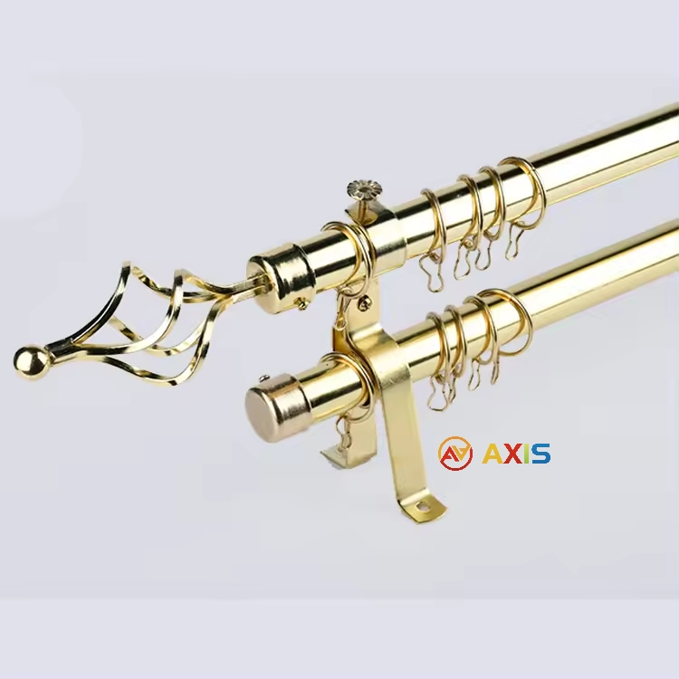 KOREAN EXTENDABLE TELESCOPIC CONVENTIONAL SPIRAL ALUMINUM CURTAIN ROD ...