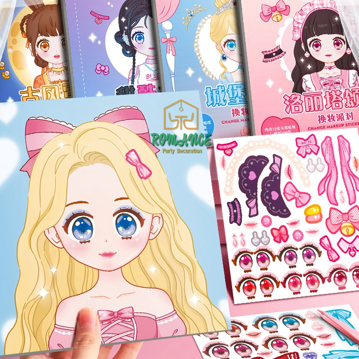 Fashionista Sticker Book with 100 girls Stickers Dress up Show Princess ...