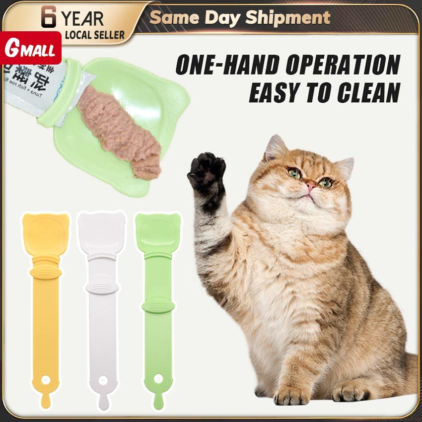 【Fast Delivery】 Cat Feeder Cat Strip Squeezer Spoon Pet Liquid Snack ...