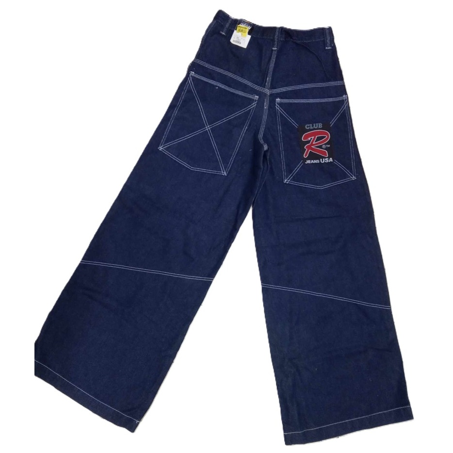 CLUB R #8229 MENS DENIM PANTS W/ BIG BACK POCKET BAGGY STYLE ONE WASH ...