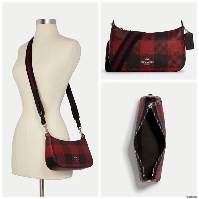 Coach Jes Baguette good crossbody bag With Buffalo Plaid Print