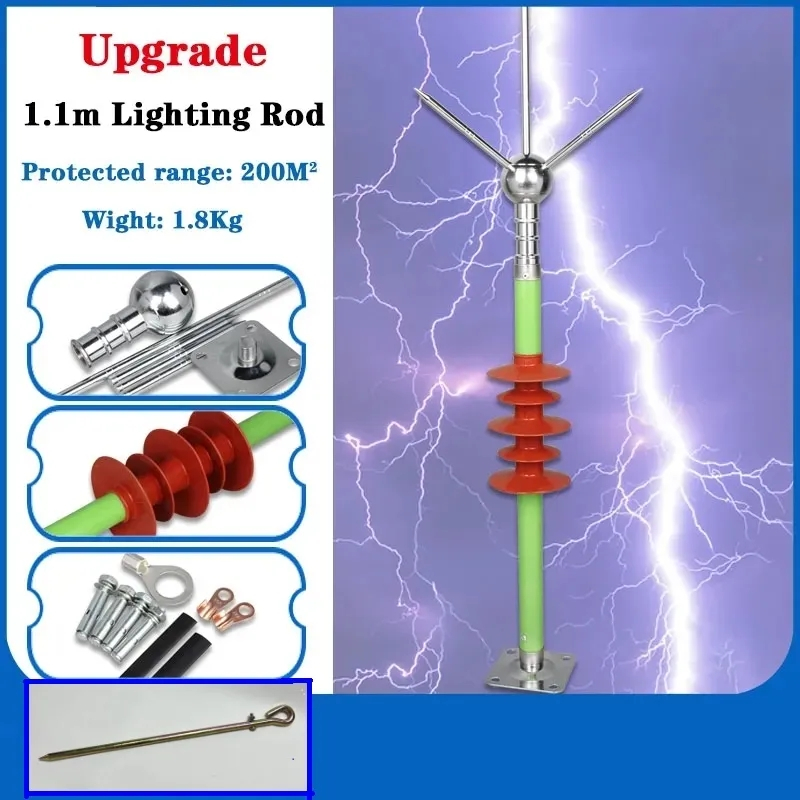 2024 The Newest upgrade Household copper lightning rod plating white ...