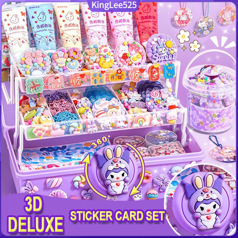 Super Rich Acrylic Sticker Set | DIY Cream Glue Luxury Girls Full Set ...