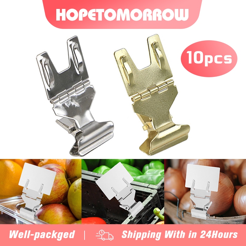 10pcs Metal POP Clip Stand Advertising Tag Card Display Clip Holders ...